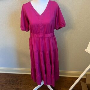 Pink loft dress size large petite. Worn a few times.